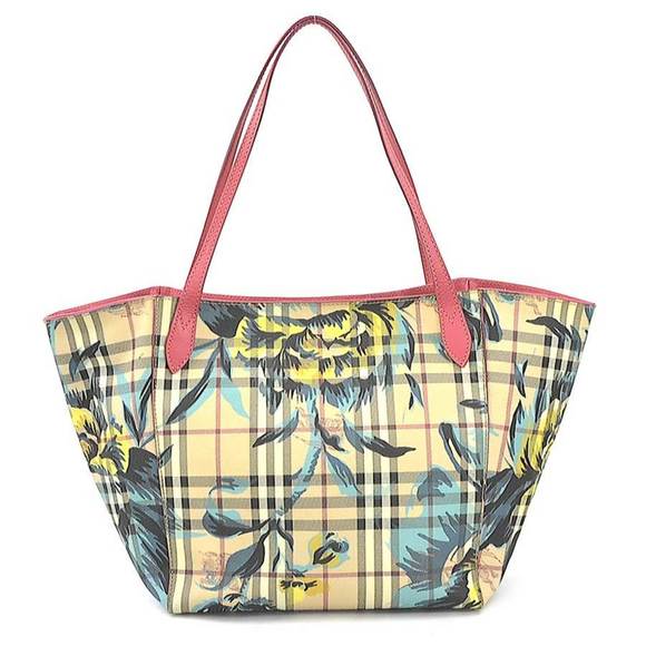 BURBERRY Beige Leather Tote Bag - Picture 1 of 5